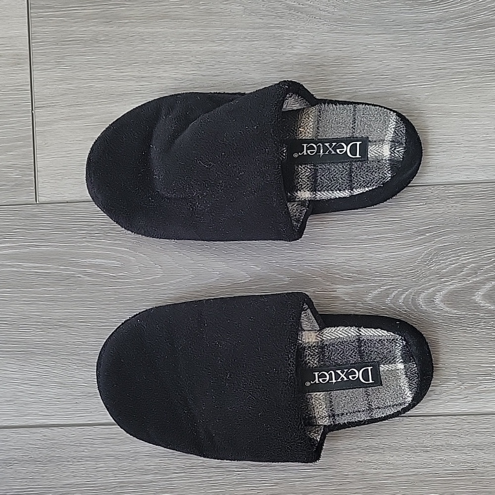 Dexter black mens slippers 6